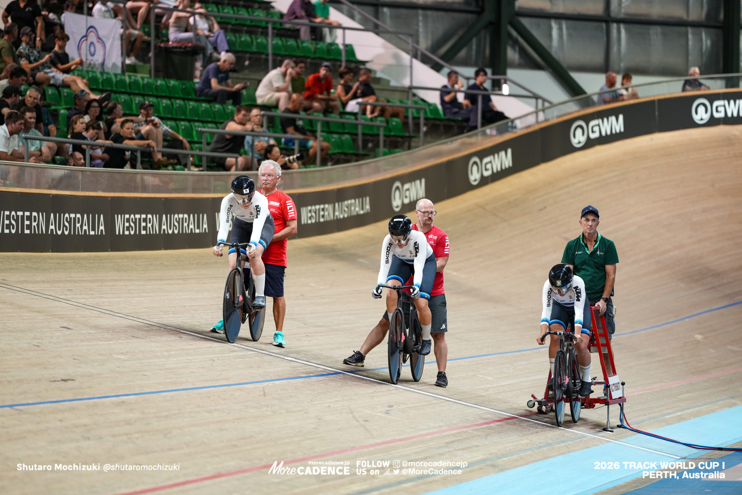 リー ソフィー・フリードリッヒ, FRIEDRICH Lea Sophie, GER, ポーリン・グラボッシュ, GRABOSCH Pauline Sophie, GER, クララ・シュナイダー, SCHNEIDER Clara, GER, 女子チームスプリント, WOMEN Elite Team Sprint, 2026ワールドカップ第1戦, オーストラリア, パース, 2026 UCI Track World Cup, Round 1, Perth, Australia