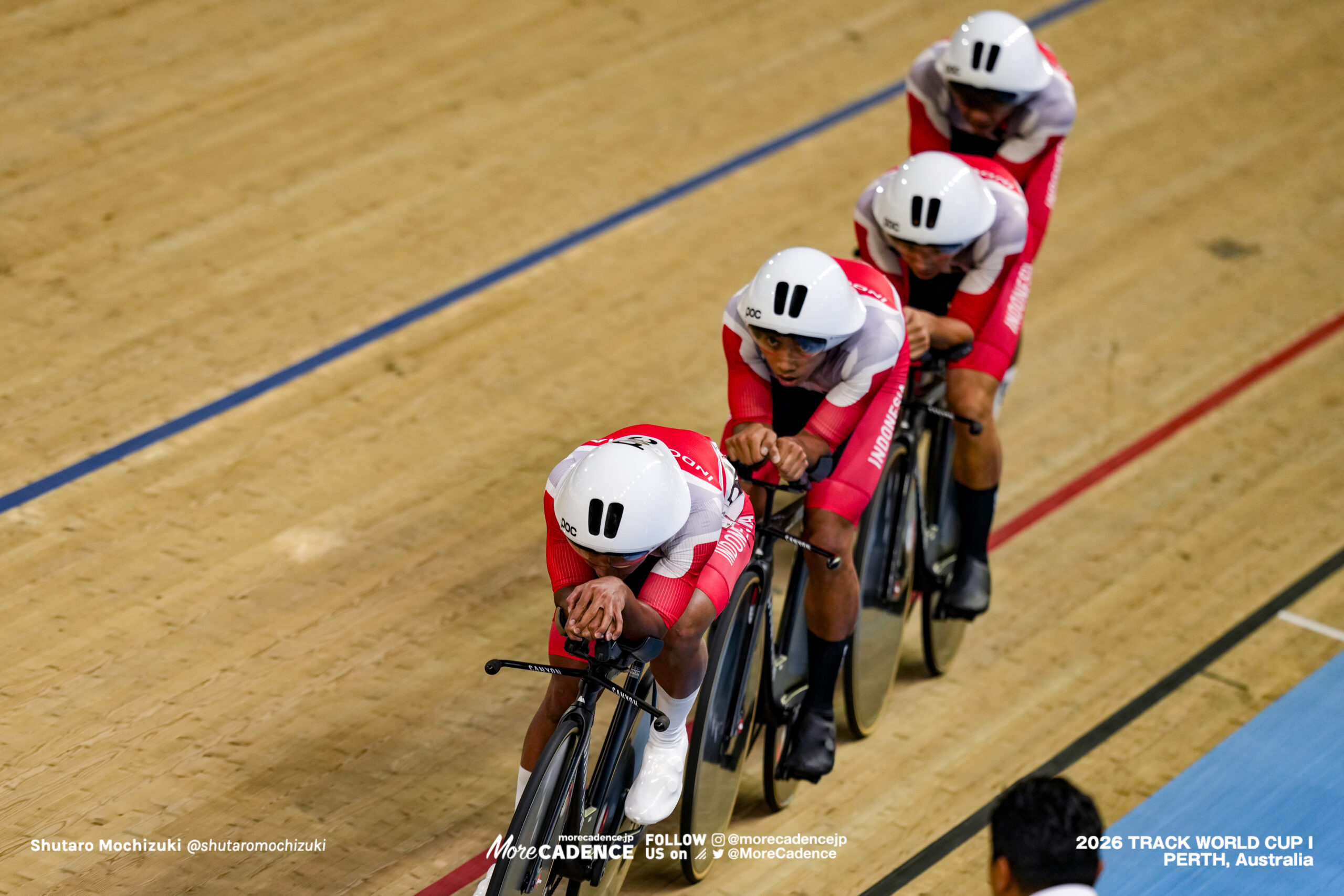 ベルナルド・ファンアールト, BENYAMIN van AERT Bernard, INA, テリー・クスマ, YUDHA KUSUMA Terry, INA, ジュリアン・アビ マニュ, ABI MANYU Julian, INA, ムハンマド・アンディ ロヤン, ROYAN Muhammad Andy, INA, 男子チームパシュート, MEN Elite Team Pursuit, 2026ワールドカップ第1戦, オーストラリア, パース, 2026 UCI Track World Cup, Round 1, Perth, Australia