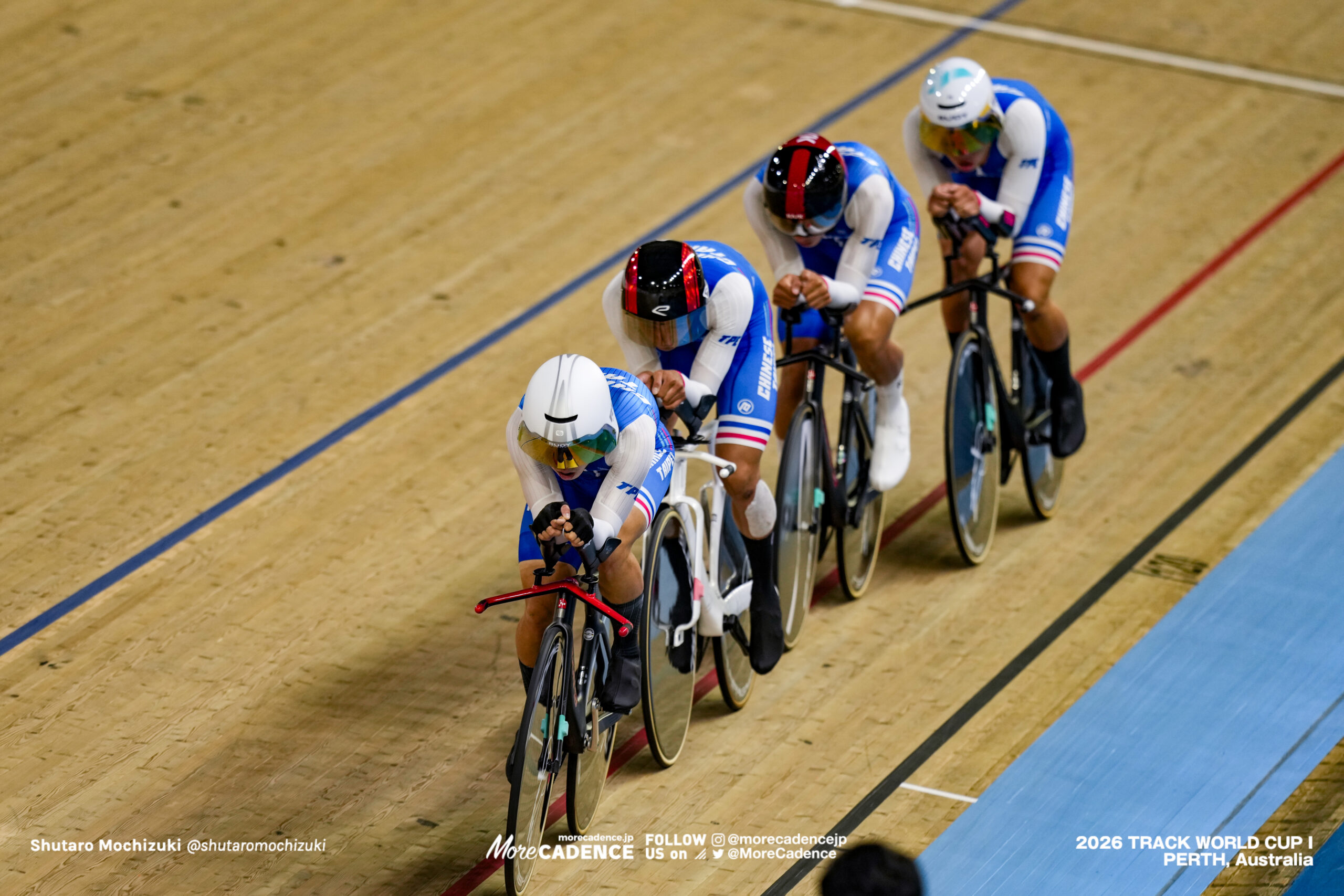 リー・ジンフン, LI Jing Feng, TPE, チー・ハオトゥ, TU Chih Hao, TPE, チャン・シーシェン, CHANG Chih Sheng, TPE, シュ・シールー, XU Shi Ru, TPE, 男子チームパシュート, MEN Elite Team Pursuit, 2026ワールドカップ第1戦, オーストラリア, パース, 2026 UCI Track World Cup, Round 1, Perth, Australia