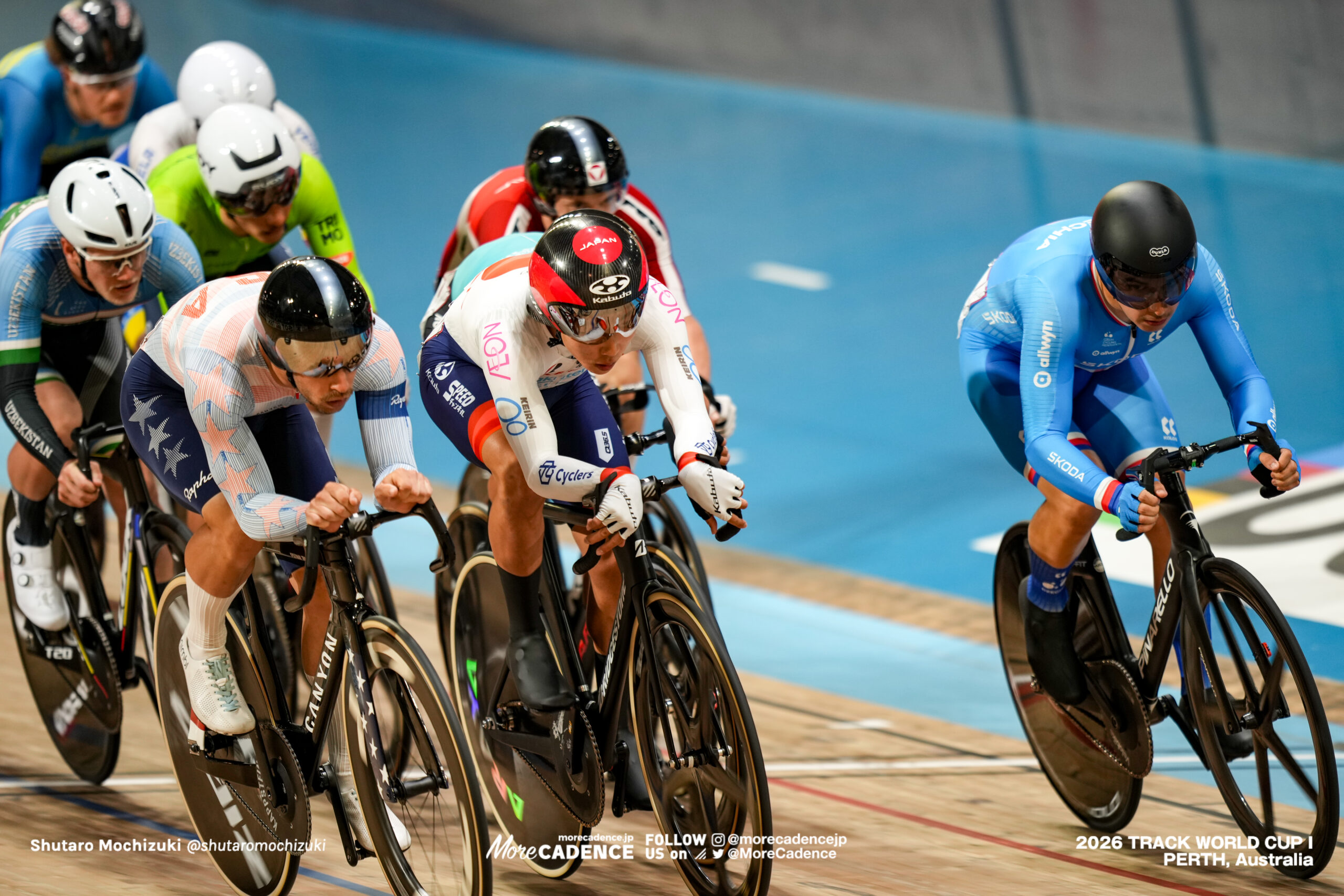 梅澤幹太, UMEZAWA Kanta, JPN, グレアム・フリズリー, FRISLIE Graeme Michael, USA, マティアス・コブリジェック, KOBLIŽEK Matyaš, CZE, 男子エリミネーション, MEN Elite Elimination, 2026ワールドカップ第1戦, オーストラリア, パース, 2026 UCI Track World Cup, Round 1, Perth, Australia
