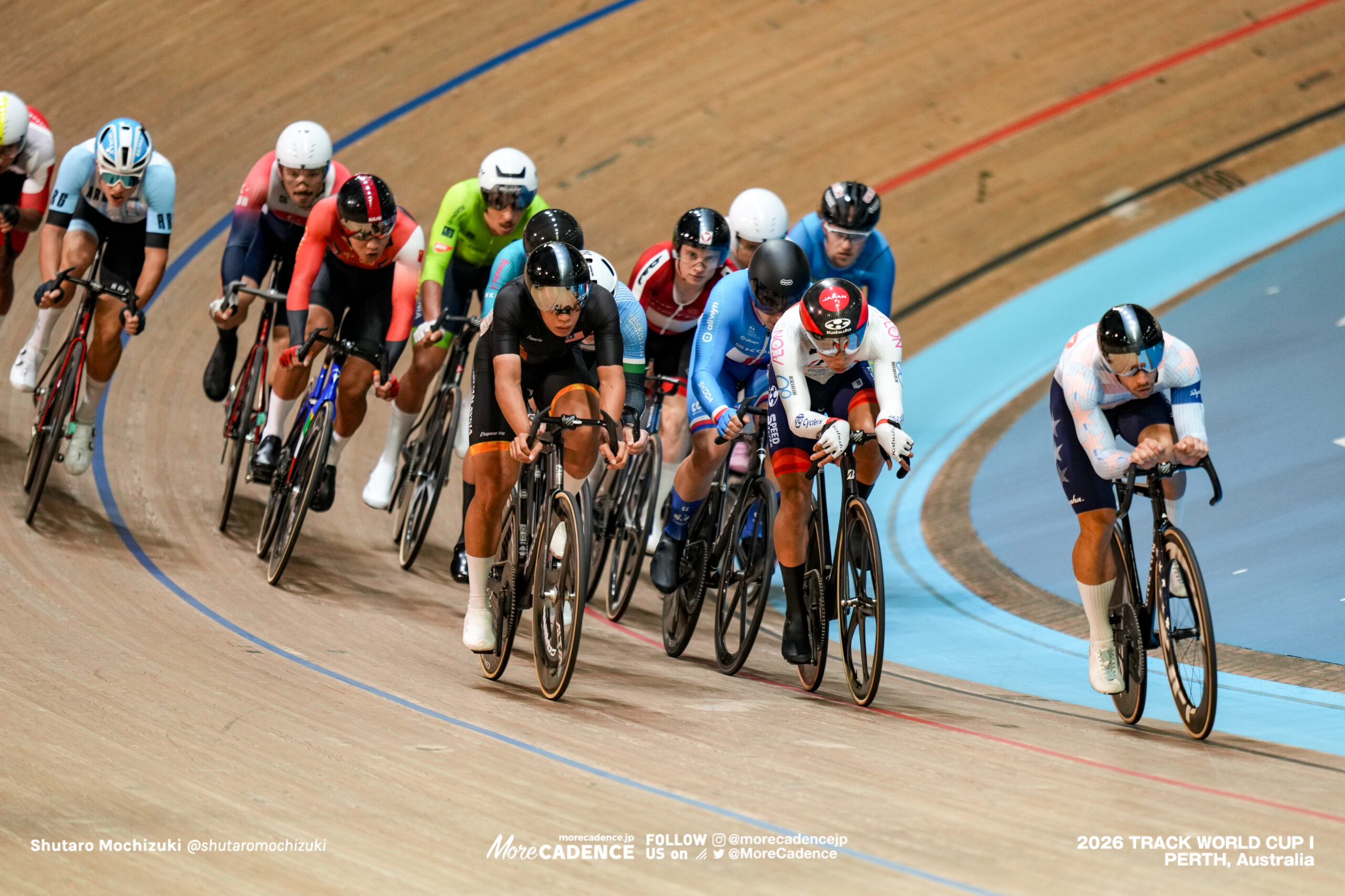 梅澤幹太, UMEZAWA Kanta, JPN, グレアム・フリズリー, FRISLIE Graeme Michael, USA, ラウ・ニュージョー, JOE LAU New, MAS, 男子エリミネーション, MEN Elite Elimination, 2026ワールドカップ第1戦, オーストラリア, パース, 2026 UCI Track World Cup, Round 1, Perth, Australia