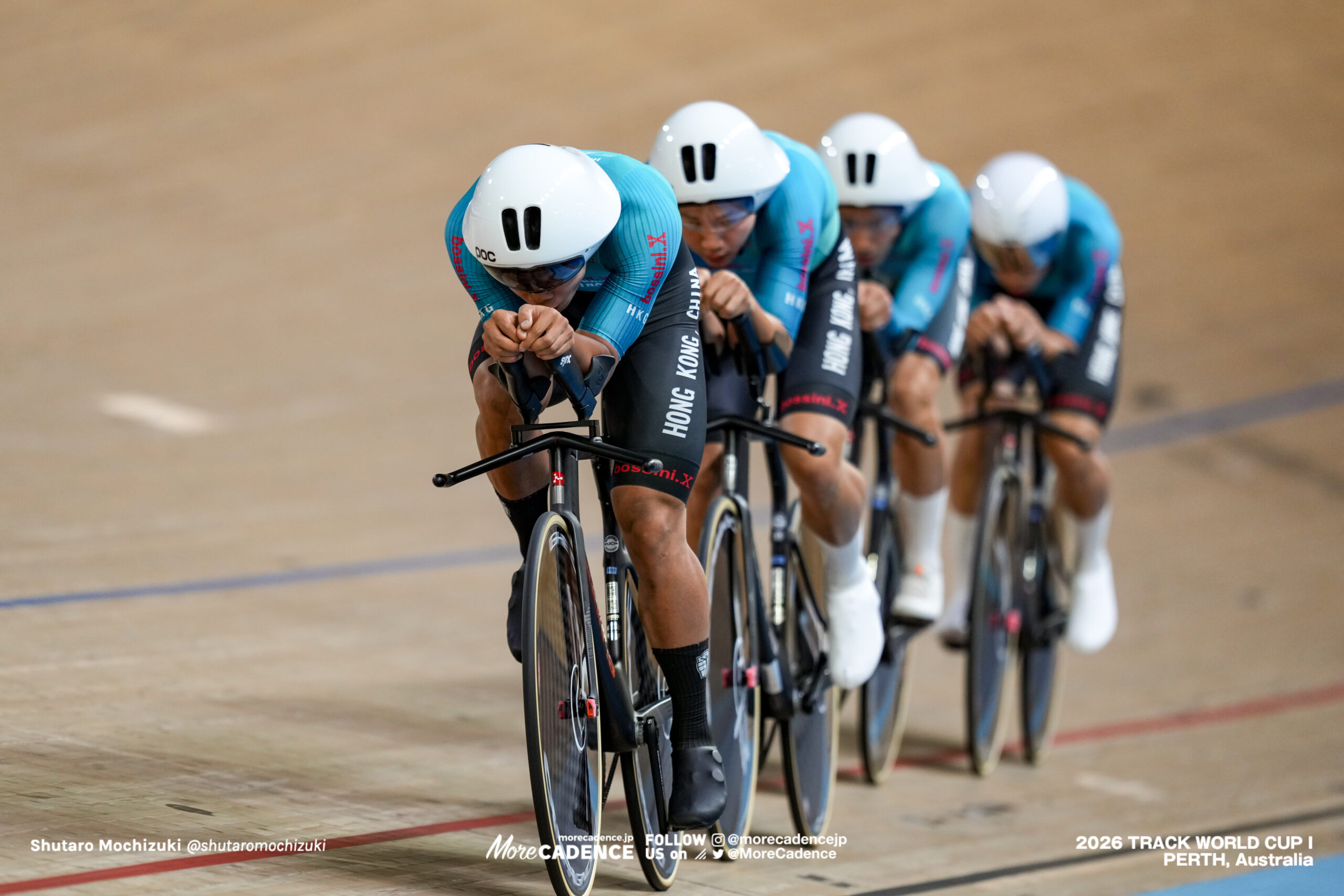 ツォ・カイウォン, TSO Kai Kwong, HKG, マー・イックフェイ, MA Yik Fei, HKG, モウ・チンイン, MOW Ching Yin, HKG, イン・パクハン, NG Pak Hang, HKG, 男子チームパシュート, MEN Elite Team Pursuit, 2026ワールドカップ第1戦, オーストラリア, パース, 2026 UCI Track World Cup, Round 1, Perth, Australia