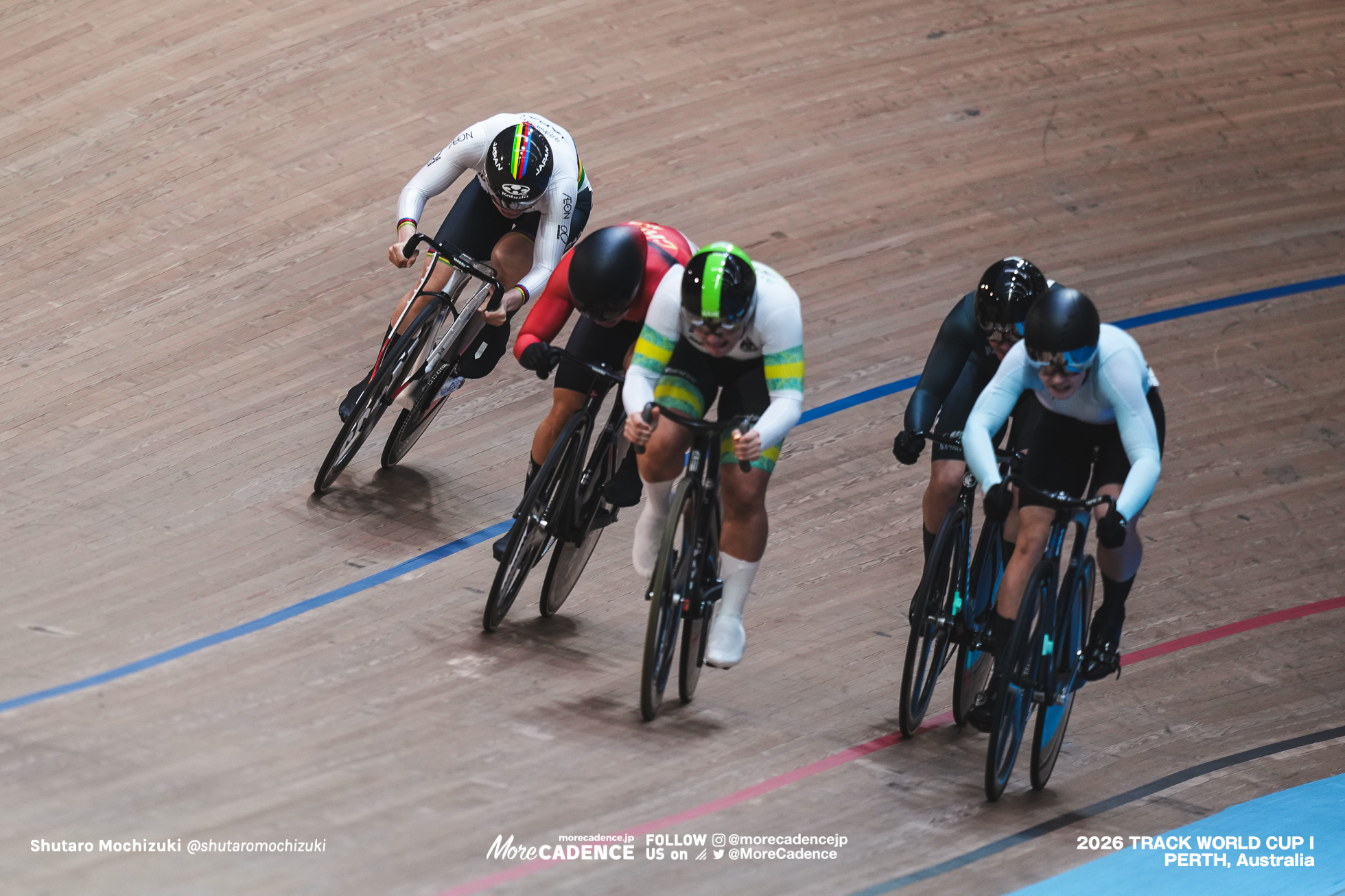 アレシア・マケイグ, McCAIG Alessia, AUS, ワン・リーファン, WANG Lijuan, CHN, エカテリーナ・エヴラノヴァ, EVLANOVA Ekaterina, AIN, オリビア・キング, KING Olivia, NZL, 佐藤水菜, SATO Mina, JPN, ジタ・ヘイセンス, GHEYSENS Zita, BEL, 女子ケイリン, 2回戦, WOMEN Elite Keirin, Second Round, 2026ワールドカップ第1戦, オーストラリア, パース, 2026 UCI Track World Cup, Round 1, Perth, Australia