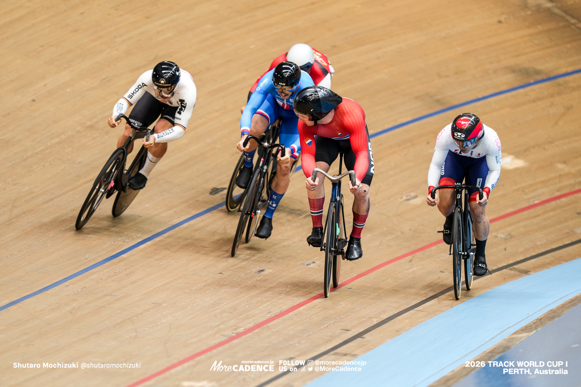 市田龍生都, ICHIDA Ryuto, JPN, エドヴァルド・ペッテルセン, PETTERSEN Tim Edvard Mechtchanski H, NOR, ルカ・スピーゲル, SPIEGEL Luca, GER, ドミニク・トピンカ, TOPINKA Dominik, CZE, 男子ケイリン, 1回戦敗者復活戦, MEN Elite Keirin, First Round Repechage, 2026ワールドカップ第1戦, オーストラリア, パース, 2026 UCI Track World Cup, Round 1, Perth, Australia
