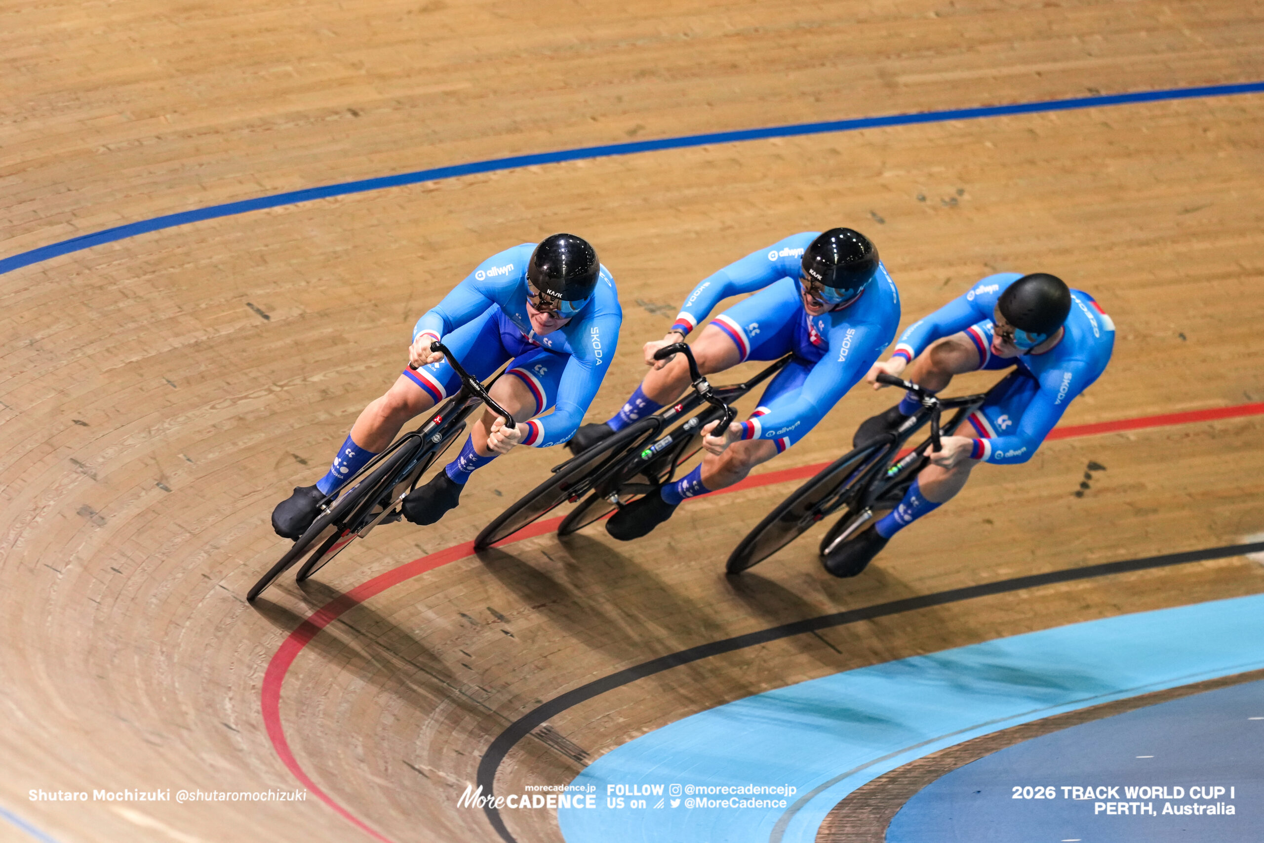 PETERKA David, ダビッド・ペテルカ, CZE, RAUSCHGOLD Adam, アダム・ラウシュゴルト, CZE, TOPINKA Dominik, ドミニク・トピンカ, CZE, 男子チームスプリント, MEN Elite Team Sprint, 2026ワールドカップ第1戦, オーストラリア, パース, 2026 UCI Track World Cup, Round 1, Perth, Australia