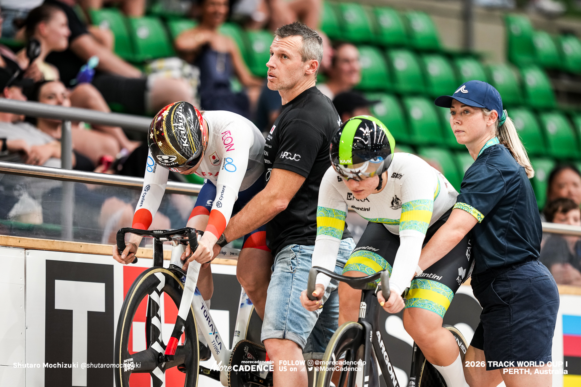 佐藤水菜, SATO Mina, JPN, アレシア・マケイグ, McCAIG Alessia, AUS, 女子スプリント, 準々決勝, WOMEN Elite Sprint, Quarterfinals, 2026ワールドカップ第1戦, オーストラリア, パース, 2026 UCI Track World Cup, Round 1, Perth, Australia