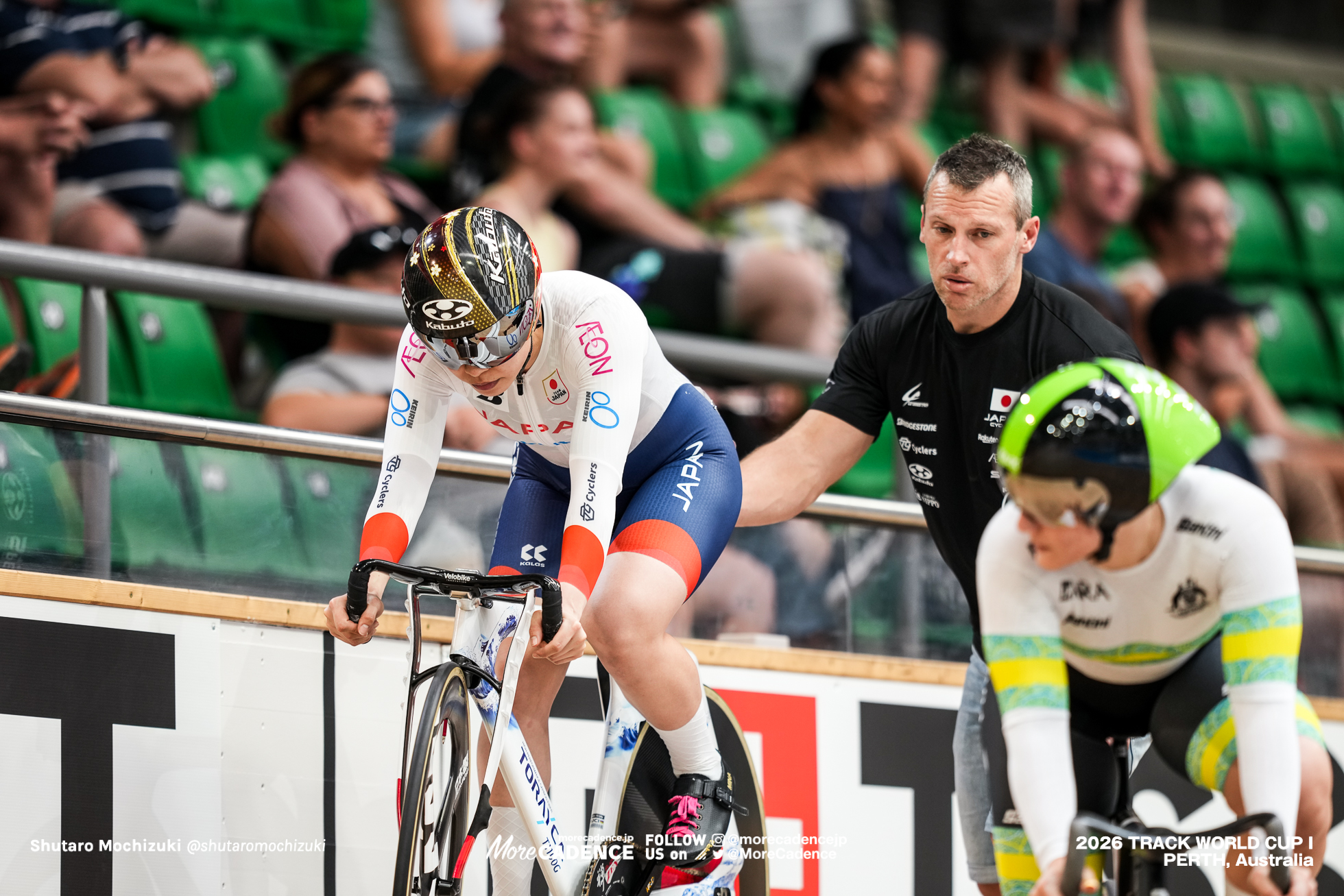 佐藤水菜, SATO Mina, JPN, アレシア・マケイグ, McCAIG Alessia, AUS, 女子スプリント, 準々決勝, WOMEN Elite Sprint, Quarterfinals, 2026ワールドカップ第1戦, オーストラリア, パース, 2026 UCI Track World Cup, Round 1, Perth, Australia