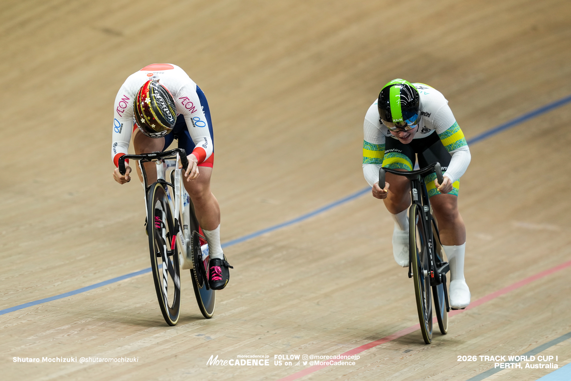 佐藤水菜, SATO Mina, JPN, アレシア・マケイグ, McCAIG Alessia, AUS, 女子スプリント, 準々決勝, WOMEN Elite Sprint, Quarterfinals, 2026ワールドカップ第1戦, オーストラリア, パース, 2026 UCI Track World Cup, Round 1, Perth, Australia