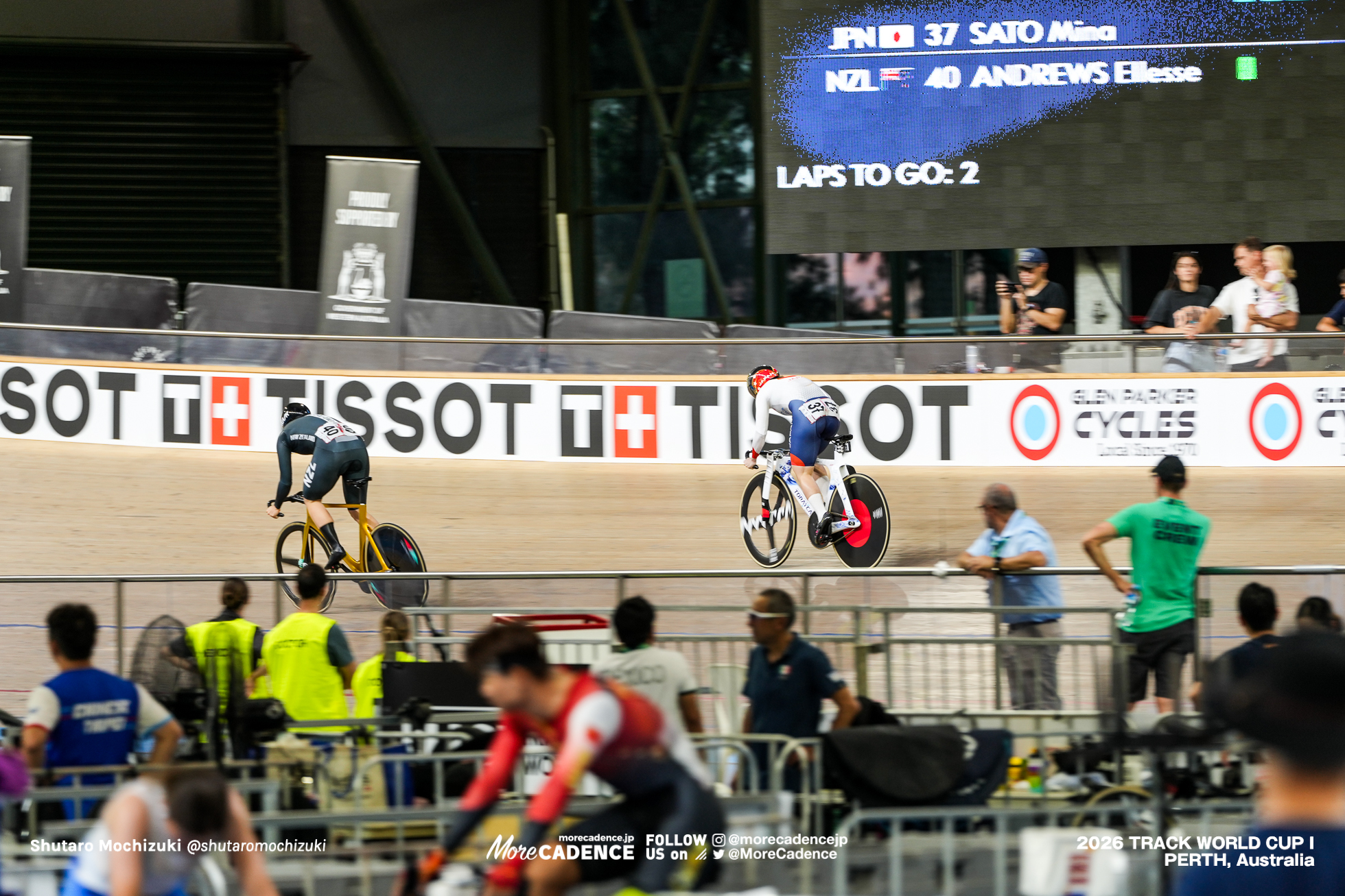 佐藤水菜, SATO Mina, JPN, エリース・アンドリュース, ANDREWS Ellesse, NZL, 女子スプリント, 準決勝, WOMEN Elite Sprint, Semifinals, 2026ワールドカップ第1戦, オーストラリア, パース, 2026 UCI Track World Cup, Round 1, Perth, Australia