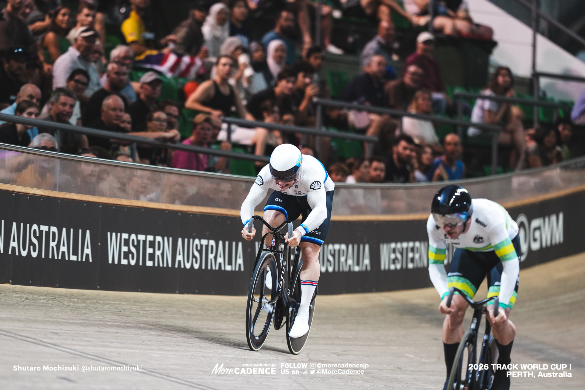 マシュー・リチャードソン, RICHARDSON Matthew, GBR, レイ・ホフマン, HOFFMAN Leigh, AUS, 男子スプリント, 決勝, MEN Elite Sprint, Final for Gold, 2026ワールドカップ第1戦, オーストラリア, パース, 2026 UCI Track World Cup, Round 1, Perth, Australia