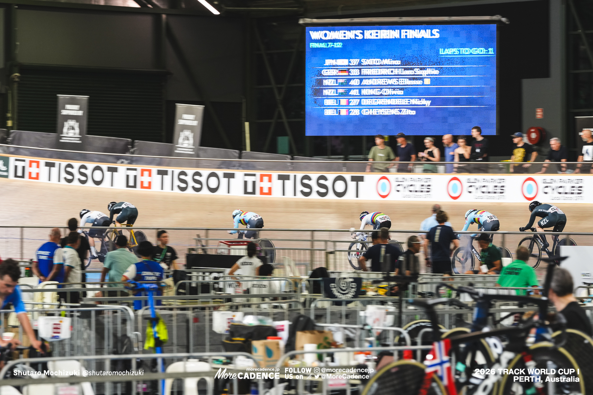 リー ソフィー・フリードリッヒ, FRIEDRICH Lea Sophie, GER, エリース・アンドリュース, ANDREWS Ellesse, NZL, 佐藤水菜, SATO Mina, JPN, ニッキー・デグレンデル, DEGRENDELE Nicky, BEL, 女子ケイリン, 7-12位決定戦, WOMEN Elite Keirin, Final for 7-12, 2026ワールドカップ第1戦, オーストラリア, パース, 2026 UCI Track World Cup, Round 1, Perth, Australia