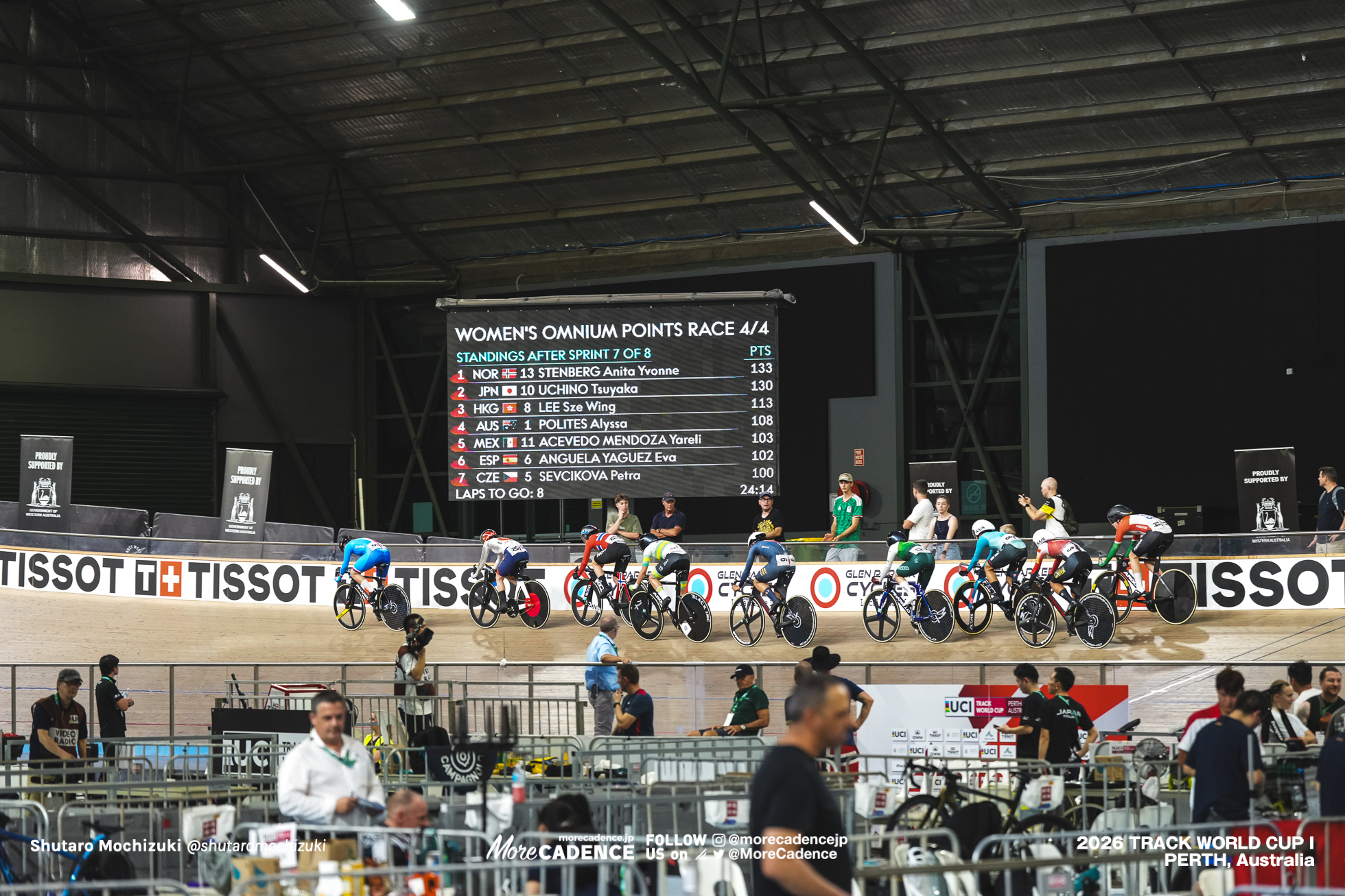 内野艶和, UCHINO Tsuyaka, JPN, 女子オムニアム, ポイントレース, WOMEN Elite Omnium, Point Race, 2026ワールドカップ第1戦, オーストラリア, パース, 2026 UCI Track World Cup, Round 1, Perth, Australia