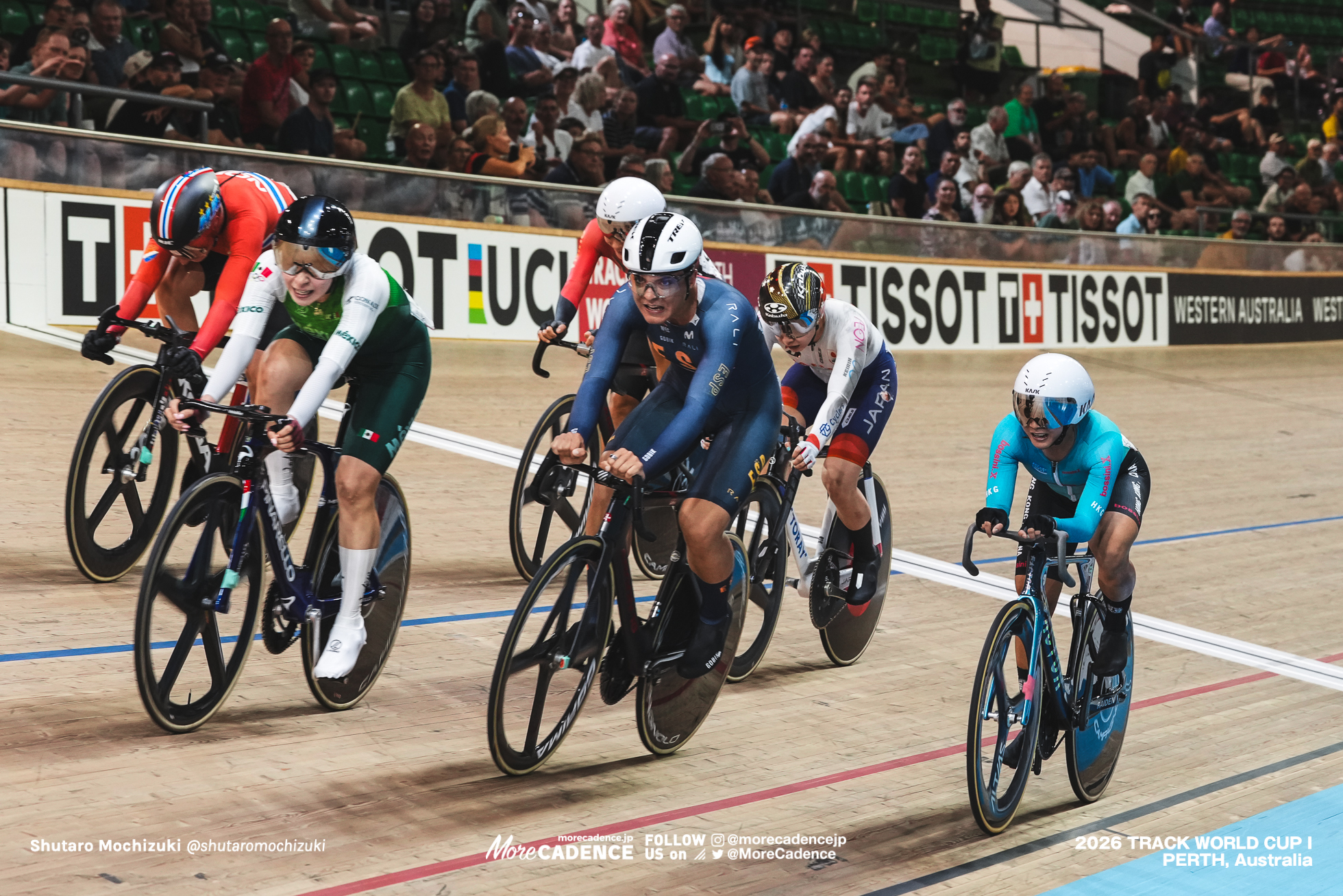アニータ イボンヌ・ステンバーグ, STENBERG Anita Yvonne, NOR, ヤレリ・アセヴェド メンドーサ, ACEVEDO MENDOZA Yareli, MEX, エヴァ・アンヘラ, ANGUELA YAGUEZ Eva, ESP, 李思穎 リー・ジーウィン, LEE Sze Wing, HKG, 内野艶和, UCHINO Tsuyaka, JPN, 女子オムニアム, ポイントレース, WOMEN Elite Omnium, Point Race, 2026ワールドカップ第1戦, オーストラリア, パース, 2026 UCI Track World Cup, Round 1, Perth, Australia