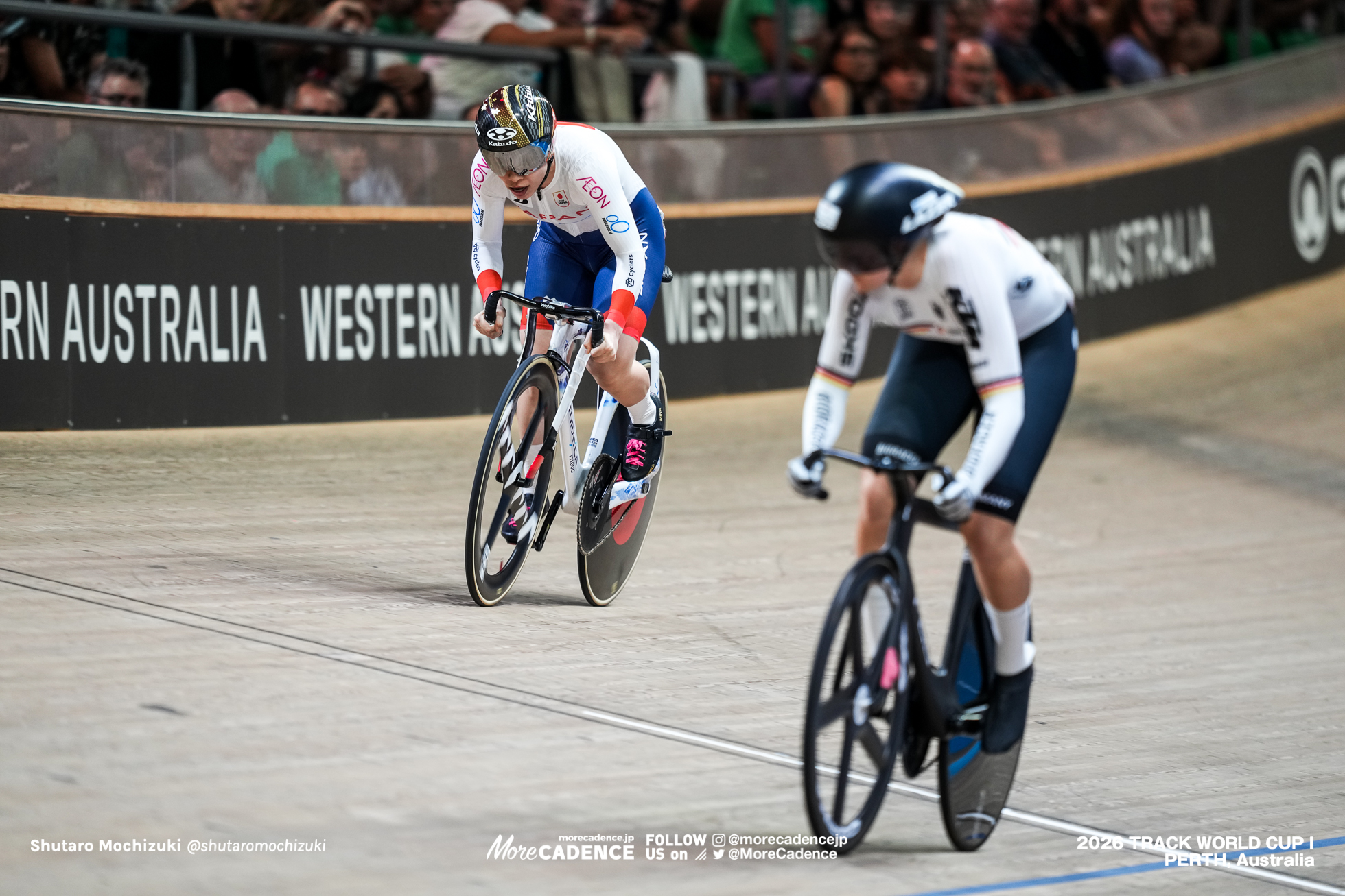 佐藤水菜, SATO Mina, JPN, リー ソフィー・フリードリッヒ, FRIEDRICH Lea Sophie, GER, 女子スプリント, 3位決定戦, WOMEN Elite Sprint, Final for Bronze, 2026ワールドカップ第1戦, オーストラリア, パース, 2026 UCI Track World Cup, Round 1, Perth, Australia