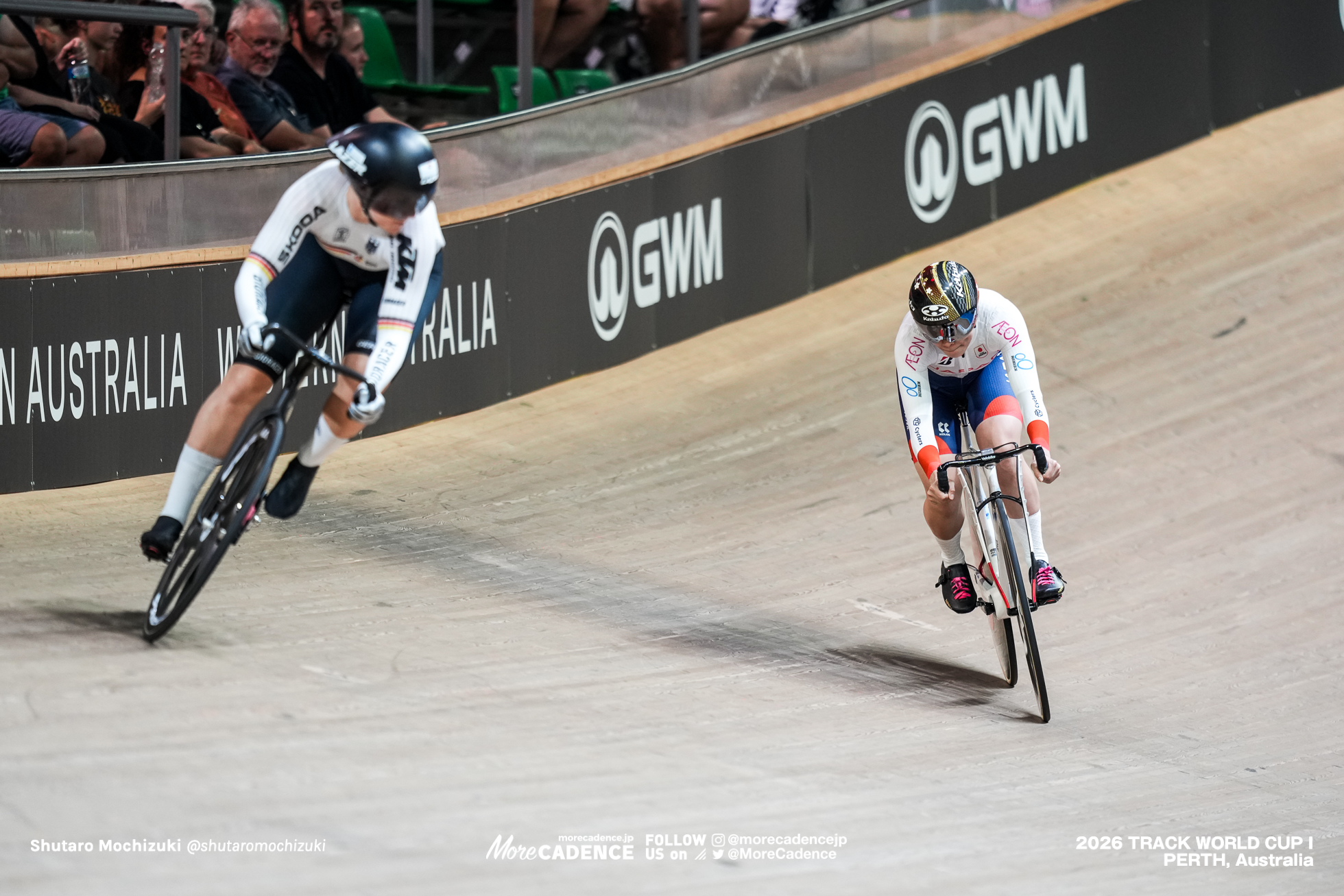 佐藤水菜, SATO Mina, JPN, リー ソフィー・フリードリッヒ, FRIEDRICH Lea Sophie, GER, 女子スプリント, 3位決定戦, WOMEN Elite Sprint, Final for Bronze, 2026ワールドカップ第1戦, オーストラリア, パース, 2026 UCI Track World Cup, Round 1, Perth, Australia