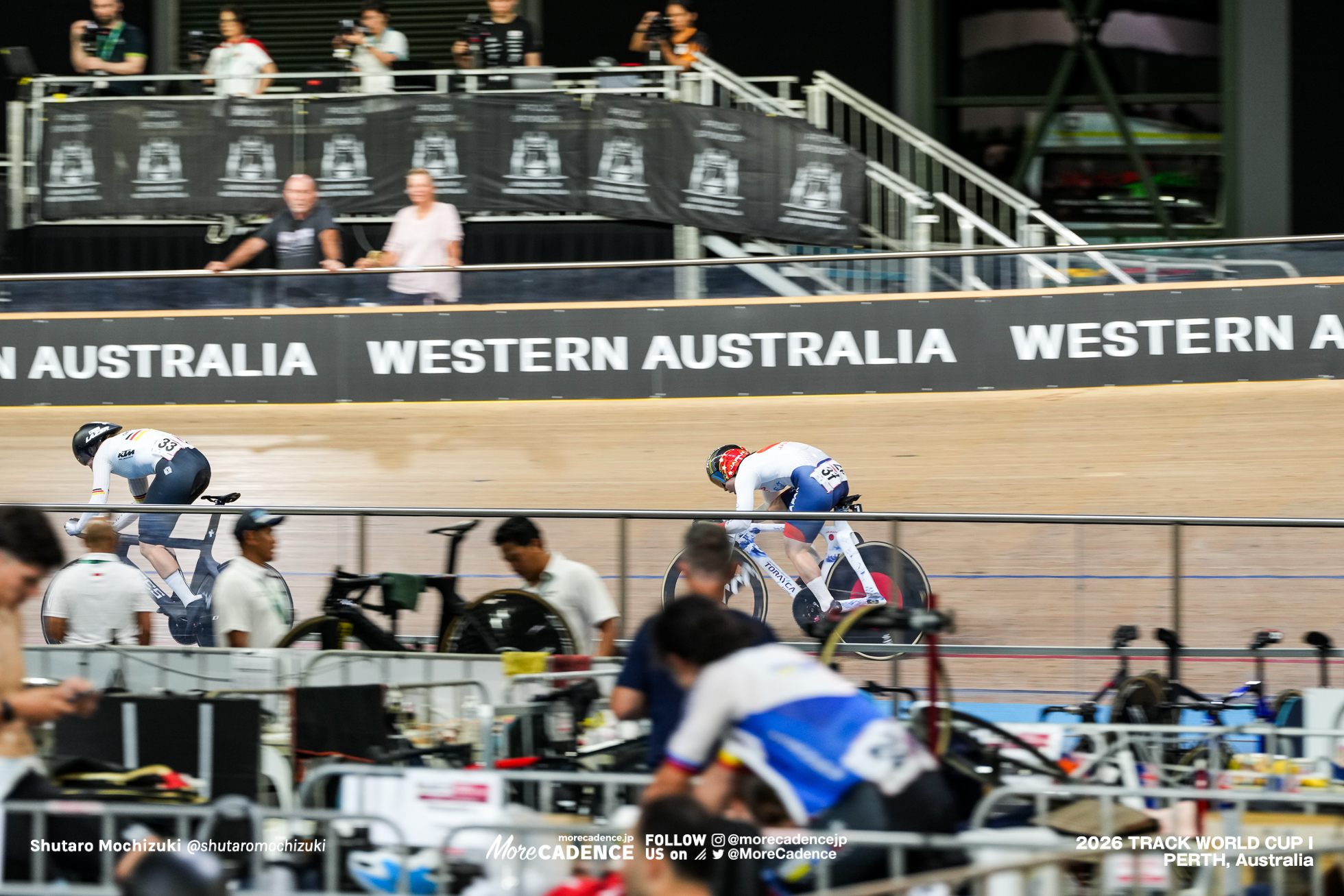佐藤水菜, SATO Mina, JPN, リー ソフィー・フリードリッヒ, FRIEDRICH Lea Sophie, GER, 女子スプリント, 3位決定戦, WOMEN Elite Sprint, Final for Bronze, 2026ワールドカップ第1戦, オーストラリア, パース, 2026 UCI Track World Cup, Round 1, Perth, Australia