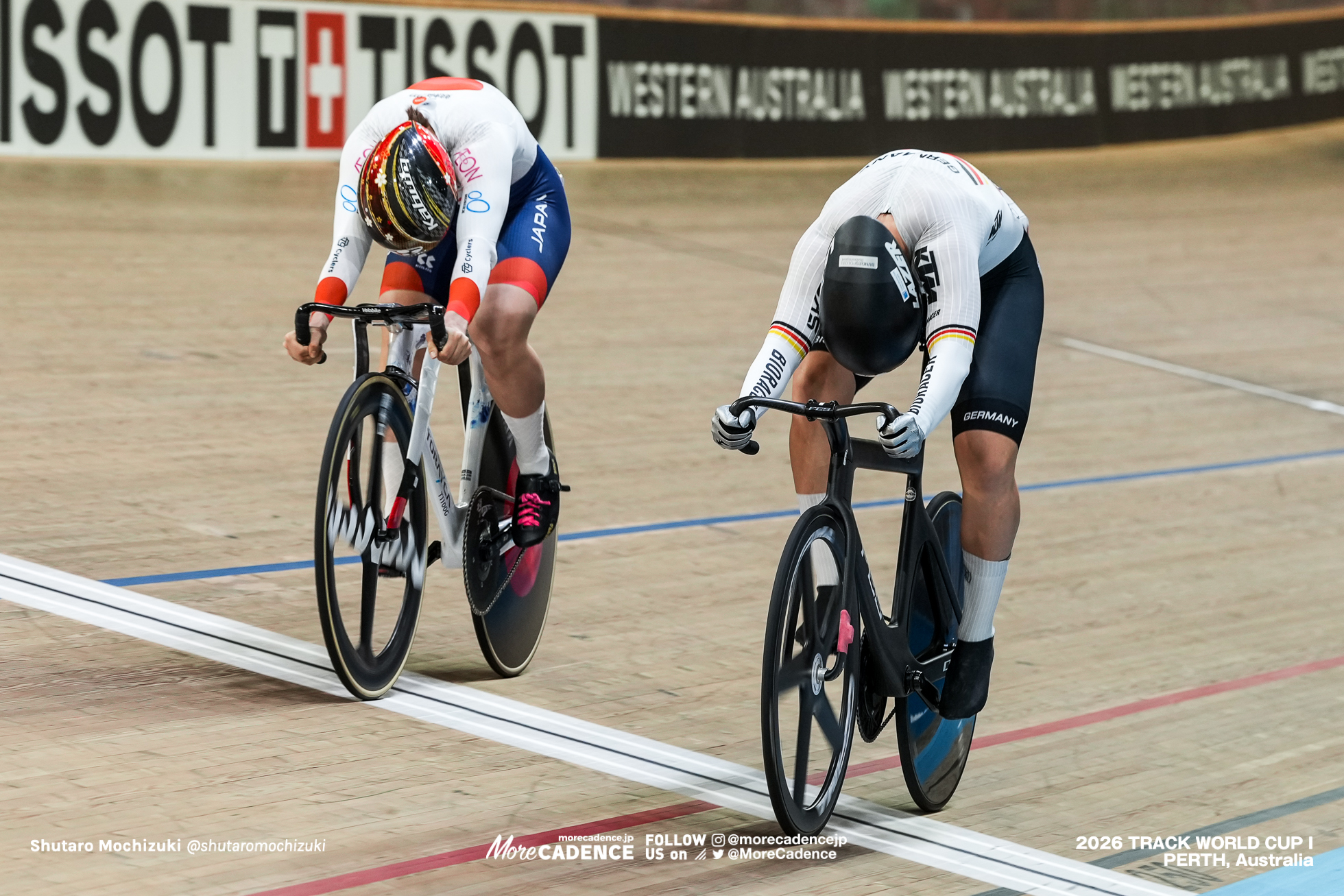 佐藤水菜, SATO Mina, JPN, リー ソフィー・フリードリッヒ, FRIEDRICH Lea Sophie, GER, 女子スプリント, 3位決定戦, WOMEN Elite Sprint, Final for Bronze, 2026ワールドカップ第1戦, オーストラリア, パース, 2026 UCI Track World Cup, Round 1, Perth, Australia