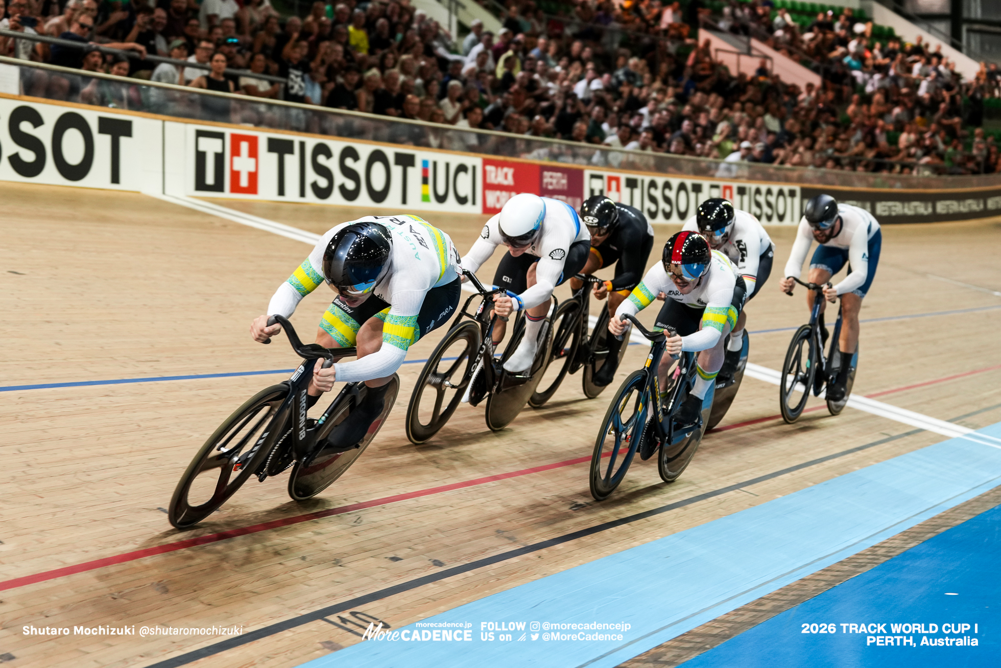 マシュー・リチャードソン, RICHARDSON Matthew, GBR, レイ・ホフマン, HOFFMAN Leigh, AUS, テイト・ライアン, RYAN Tayte, AUS, ミカイル・ヤコフレフ, YAKOVLEV Mikhail, ISR, アジズルハスニ・アワン, AWANG Mohd Azizulhasni, MAS, マキシミリアン・ドルンバッハ, DORNBACH Maximilian, GER, 男子ケイリン, 決勝, MEN Elite Keirin, Final, 2026ワールドカップ第1戦, オーストラリア, パース, 2026 UCI Track World Cup, Round 1, Perth, Australia