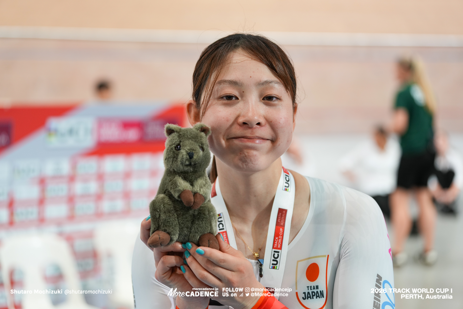 内野艶和, UCHINO Tsuyaka, JPN, 女子マディソン, 表彰, WOMEN Elite Madison, Podium, 2026ワールドカップ第1戦, オーストラリア, パース, 2026 UCI Track World Cup, Round 1, Perth, Australia