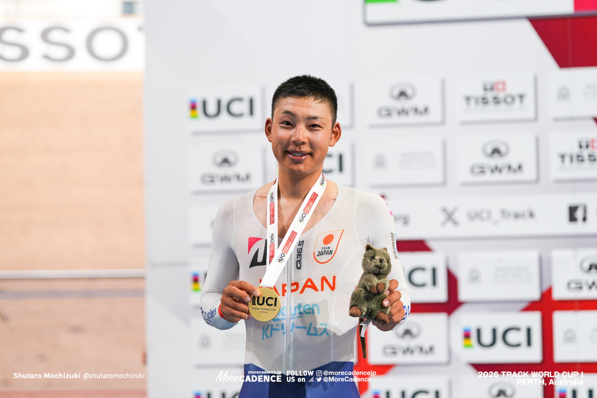 今村駿介, IMAMURA Shunsuke , JPN, 男子オムニアム, 表彰, MEN Elite Omnium, Podium, 2026ワールドカップ第1戦, オーストラリア, パース, 2026 UCI Track World Cup, Round 1, Perth, Australia