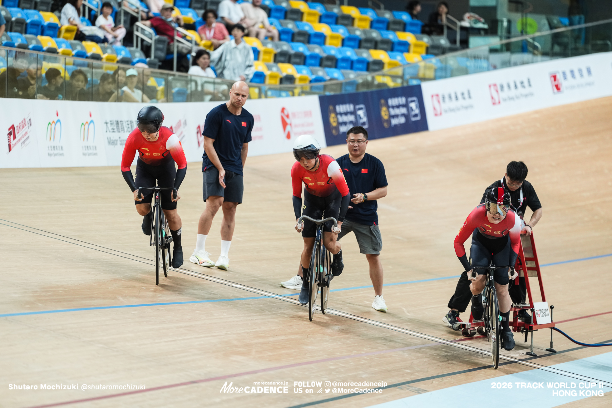 ルオ・シュエハン, LUO Xuehuang, CHN, ワン・リーファン, WANG Lijuan, CHN, 苑丽颖 ユアン・リイン, YUAN Liying, CHN, 女子チームスプリント 決勝, WOMEN'S Team Sprint Final for Gold, 2026ワールドカップ第2戦, 香港, 2026 UCI Track World Cup, Round 2, Hong Kong