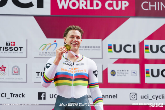 ハリー・ラブレイセン,男子ケイリン,表彰,MEN'S Keirin,podium『2026ワールドカップ第2戦』香港,2026 UCI Track World Cup - Hong Kong, China
