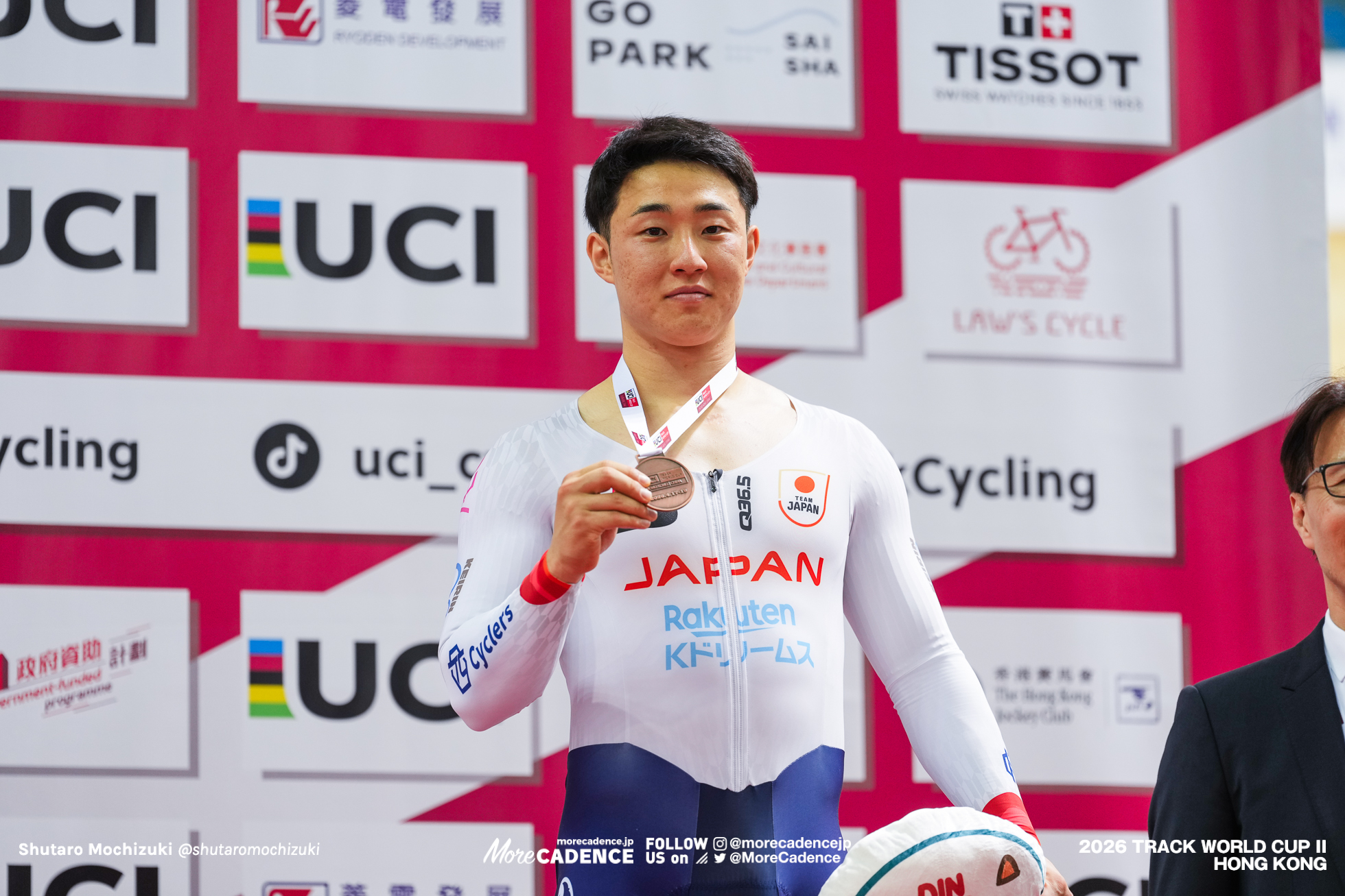 中野慎詞,男子ケイリン,表彰,MEN'S Keirin,podium『2026ワールドカップ第2戦』香港,2026 UCI Track World Cup - Hong Kong, China