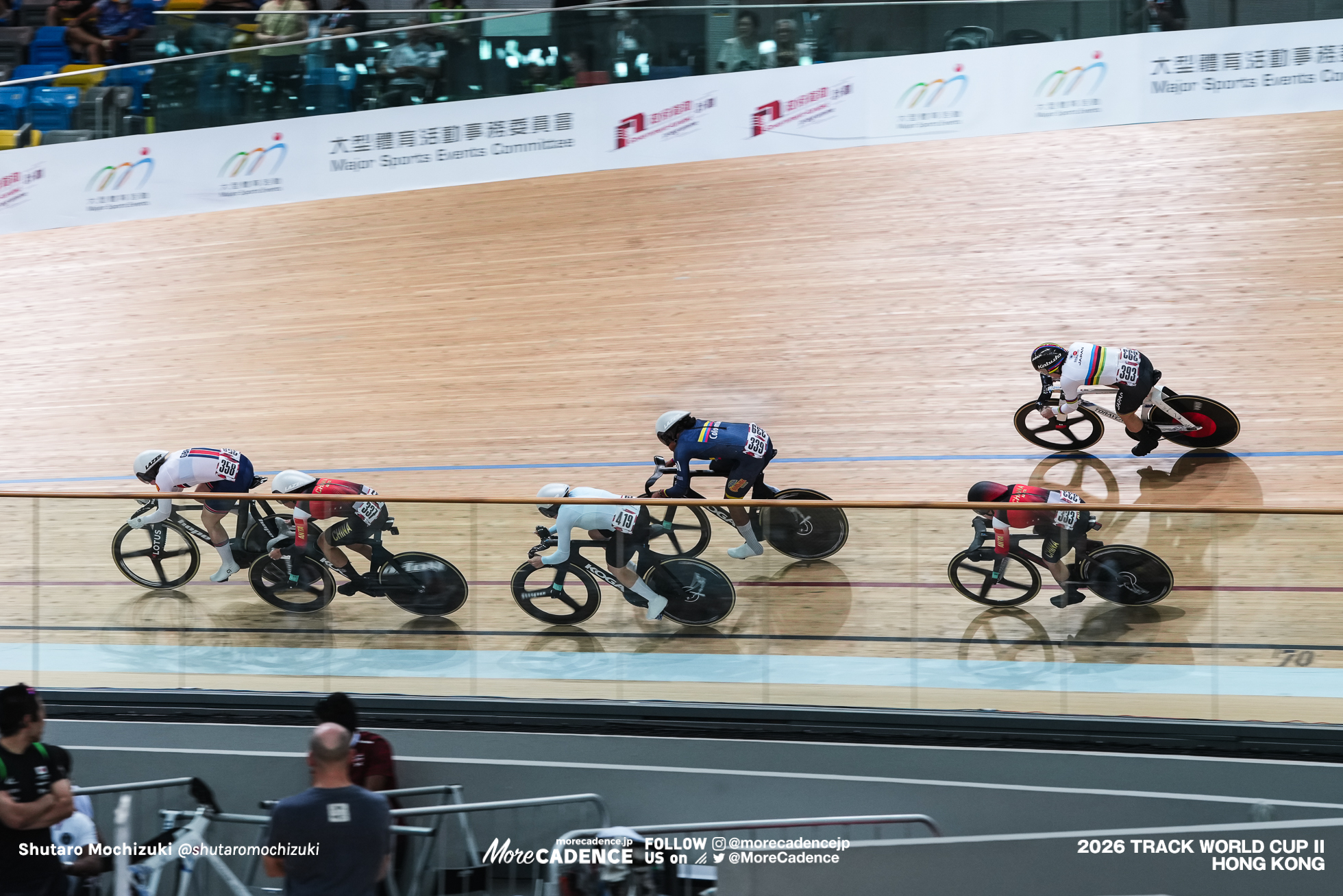 佐藤水菜, SATO Mina, JPN, ユアン・リイン,Yuan Liying,CHN,ヤナ・ブルラコヴァ,Yana Burlakova,AIN,エマ・フィヌカン,Emma Finucane,GBR,ワン・リーファン,Wang Lijuan,CHN,ステファニー・クアドラードフロレス,STEFANY LORENA CUADRADO FLOREZ,COL,女子ケイリン 決勝 1-6, WOMEN'S Keirin Final 1-6, 『2026ワールドカップ第2戦』香港,2026 UCI Track World Cup - Hong Kong, China