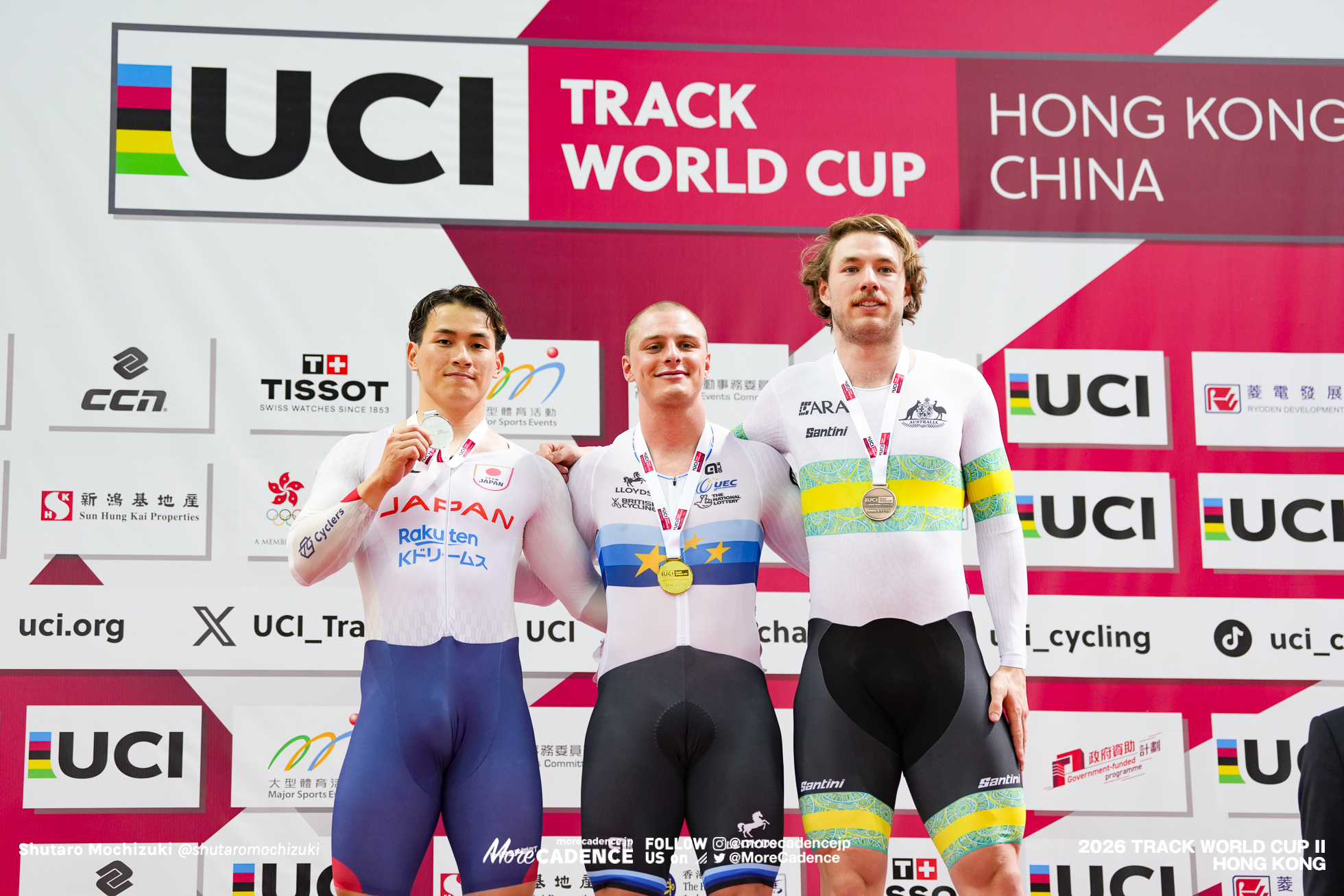 太田海也, OTA Kaiya, JPN,マシュー・リチャードソン, RICHARDSON Matthew, GBR, レイ・ホフマン,Leigh Hoffman,AUS,男子スプリント, MEN'S Sprint, 『2026ワールドカップ第2戦』香港,2026 UCI Track World Cup - Hong Kong, China