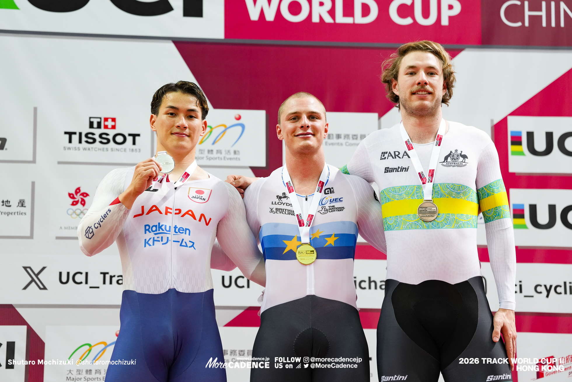 太田海也, OTA Kaiya, JPN,マシュー・リチャードソン, RICHARDSON Matthew, GBR, レイ・ホフマン,Leigh Hoffman,AUS,男子スプリント, MEN'S Sprint, 『2026ワールドカップ第2戦』香港,2026 UCI Track World Cup - Hong Kong, China
